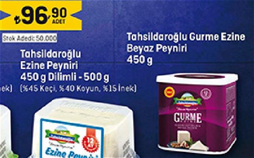 Tahsildaroğlu Gurme Ezine Beyaz Peyniri 450 g image