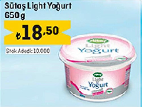 Sütaş Light Yoğurt 650 g image