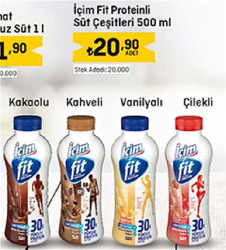 İçim Fit Proteinli Süt Çeşitleri 500 ml image