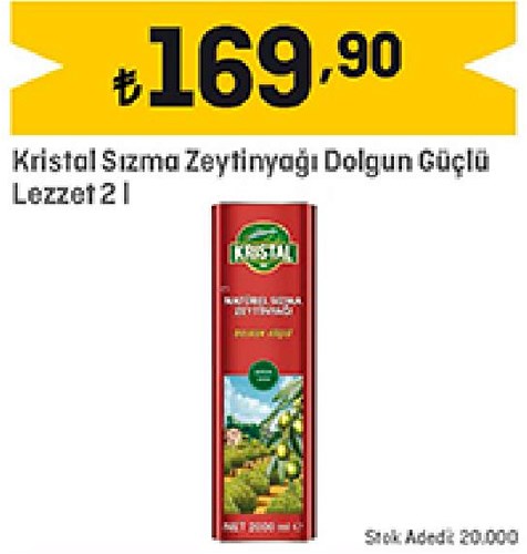 Kristal Sızma Zeytinyağı Dolgun Güçlü Lezzet 2 l image