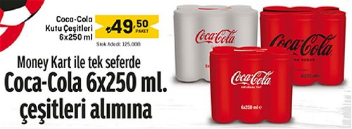 Coca Cola Kutu Çeşitleri 6x250 ml image