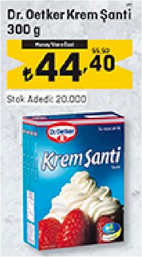 Dr. Oetker Krem Şanti 300 g image