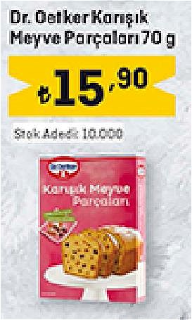 Dr. Oetker Karışık Meyve Parçaları 70 g image