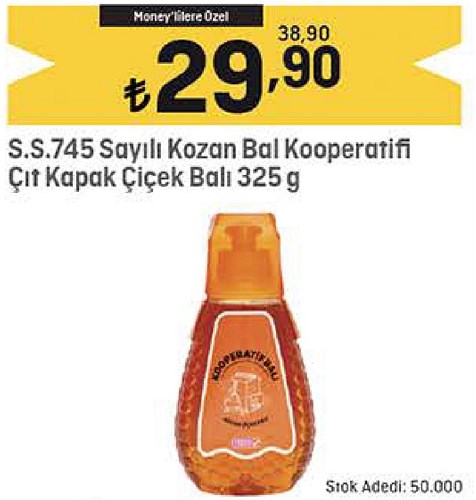 S.S.745 Sayılı Bal Kooperatifi Çıt Kapak Çiçek Balı 325 g image