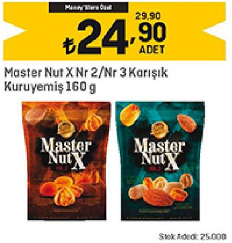 Master Nut X Nr 2 / Nr 3 Karışık Kuruyemiş 160 g image