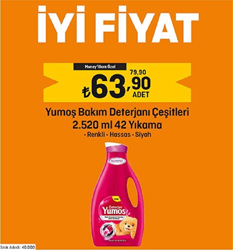 Yumoş Bakım Deterjanı Çeşitleri 2520 ml 42 Yıkama image