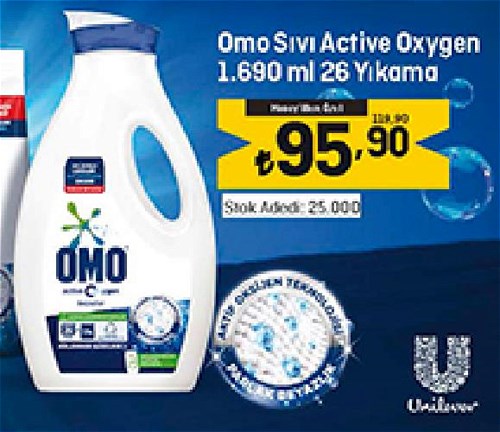 Omo Sıvı Active Oxygen 1690 ml 26 Yıkama image