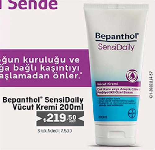 Bepanthol SensiDaily Vücut Kremi 200 ml image