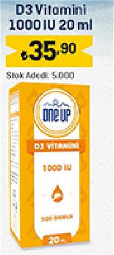 One Up D3 Vitamini 1000 IU 20 ml image