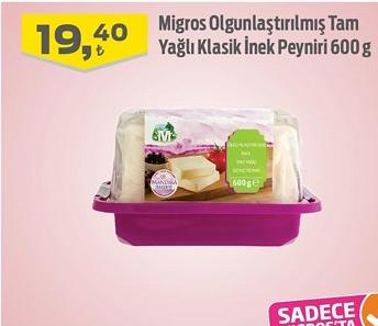 Migros Olgunlaştırılmış Tam Yağlı Klasik İnek Peyniri 600 g image