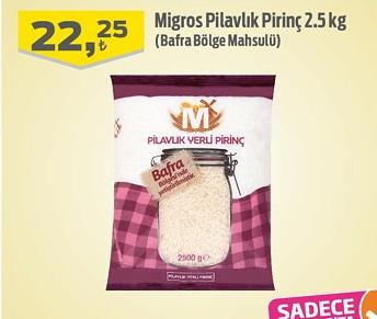 Migros Pilavlık Pirinç 2.5 kg (Bafra Bölge Mahsulü) image