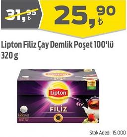 Lipton Filiz Çay Demlik Poşet 100'lü 320 g image