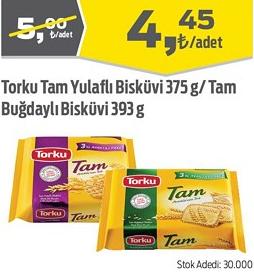 Torku Tam Yulaflı Bisküvi 375 g/Tam Buğdaylı Bisküvi 393 g image