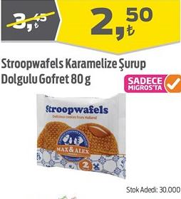 Stroopwafels Karamelize Şurup Dolgulu Gofret 80 g image