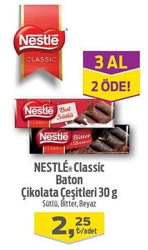 Nestle Classic Baton Çikolata Çeşitleri 30 g image