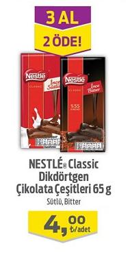 Nestle Classic Dikdörtgen Çikolata Çeşitleri 65 g image