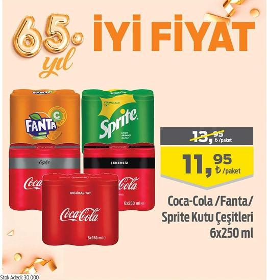 Coca-Cola/Fanta/Sprite Kutu Çeşitleri 6x250 ml image