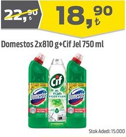 Domestos 2x810 g+Cif Jel 750 ml image