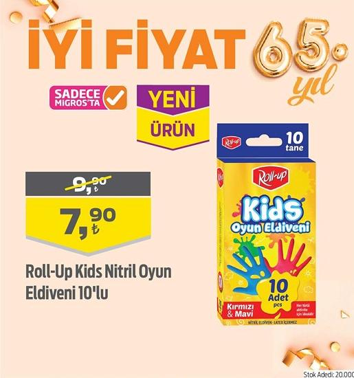 Roll-Up Kids Nitril Oyun Eldiveni 10'lu image