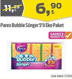 Parex Bubble Sünger 5'li Eko Paket image