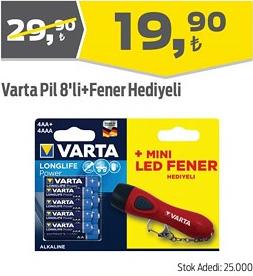 Varta Pil 8'li+Fener Hediyeli image