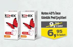 Kotex 40'lı İnce Günlük Ped Çeşitleri image