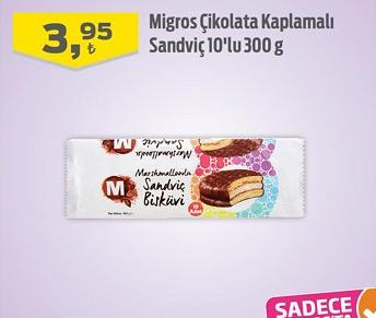 Migros Çikolata Kaplamalı Sandviç 10'lu 300 g image