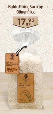 Anadolu Lezzetleri Baldo Pirinç Sarıköy Gönen 1 kg image