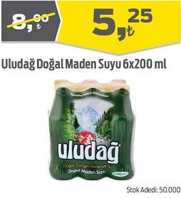 Uludağ Doğal Maden Suyu 6x200 ml image
