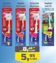 Difaş Indicator Diş Fırçası/Smoker Diş Fırçası/Extra Soft Diş Fırçası/Seyahat Se image