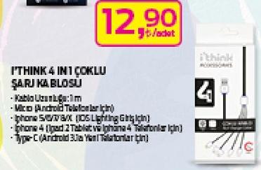 I'Think 4in1 Çoklu Şarj Kablosu image