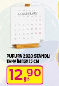 Purupa 2020 Standlı Takvim 15x15 cm image