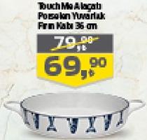Tocuh Me Alaçatı Porselen Yuvarlak Fırın Kabı 36 cm image