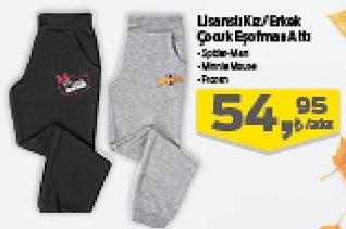 Lisanslı Kız/Erkek Çocuk Eşofman Altı image