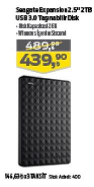 Seagate Expansion 2.5 inç 2 Tb Usb 3.0 Taşınabilir Disk image