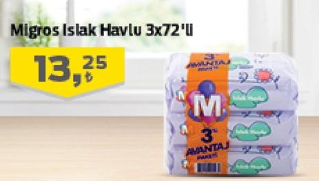 Migros Islak Havlu 3x72'li image