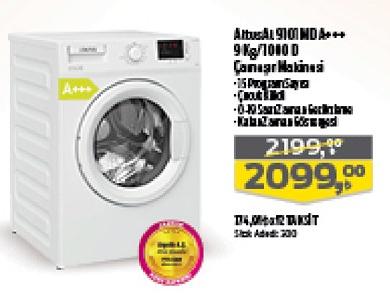 Altus AL9101 MD A+++ 9 Kg/1000 D Çamaşır Makinesi image