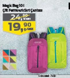 Magic Bag 10 l Çift Fermuarlı Sırt Çantası image