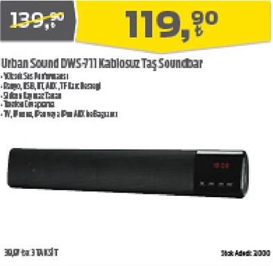 Urban Sound DWS-711 Kablosuz Taş Soundbar image