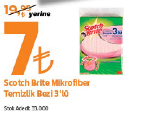 Scotch Brite Mikrofiber Temizlik Bezi 3'lü image