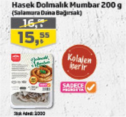 Hasek Dolmalık Mumbar 200 g image