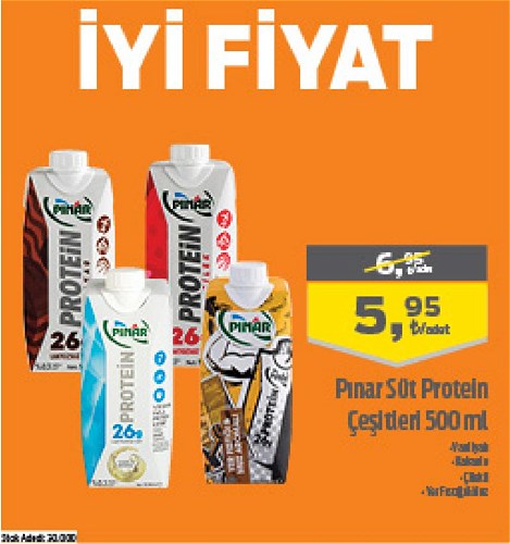 Pınar Süt Protein Çeşitleri 500 ml image