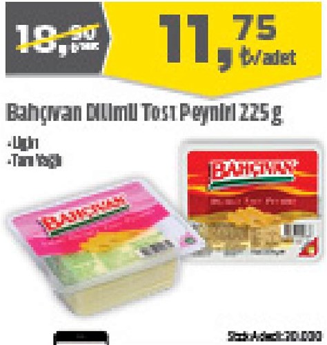 Bahçıvan Dilimli Tost Peyniri 225 g image