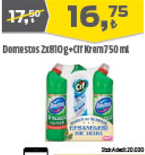 Domestos 2x810 g + Cif Krem 750 ml image