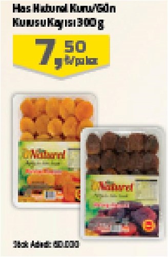 Has Naturel Kuru/Gün Kurusu Kayısı 300 g image