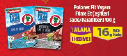 Polonez Fit Yaşam Füme Et Çeşitleri Sade/Karabiberli 100 g image