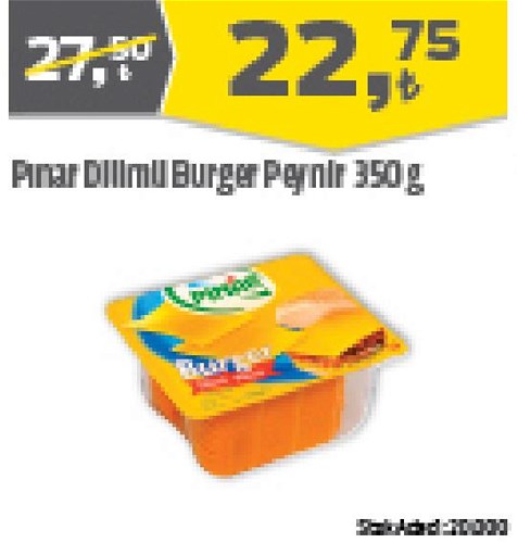 Pınar Dilimli Burger Peynir 350 g image