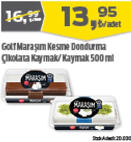 Golf Maraşım Kesme Dondurma Çikolata Kaymak/Kaymak 500 ml image