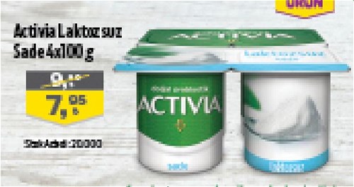 Activia Laktozsuz Sade 4x100 g image