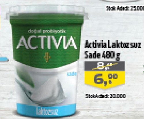 Activia Laktozsuz Sade 480 g image